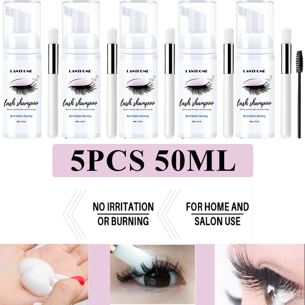 Eyelash Extension Wash Kit - 1/3/5PCS Lanthome Eyelash Extension Shampoo Foam