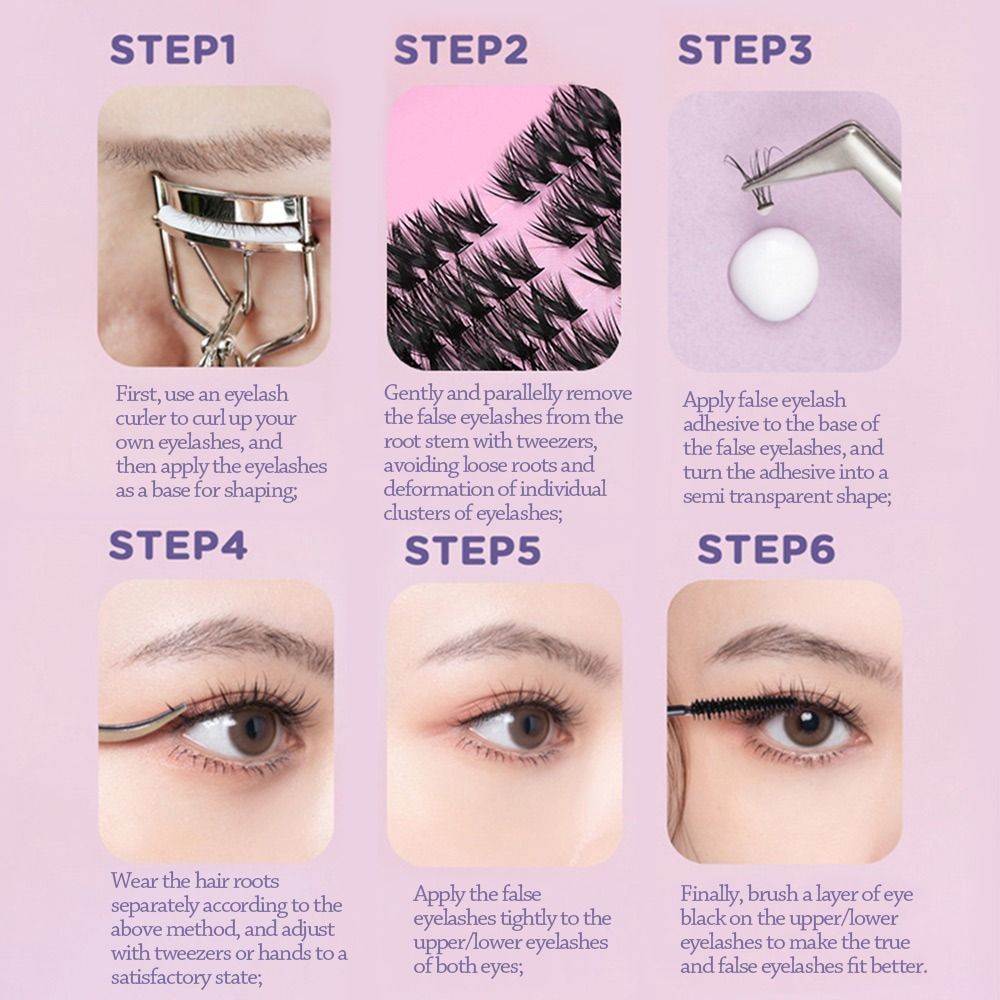 Eyelash Extension Wispy - 12 Rows Natural Look False Eyelashes