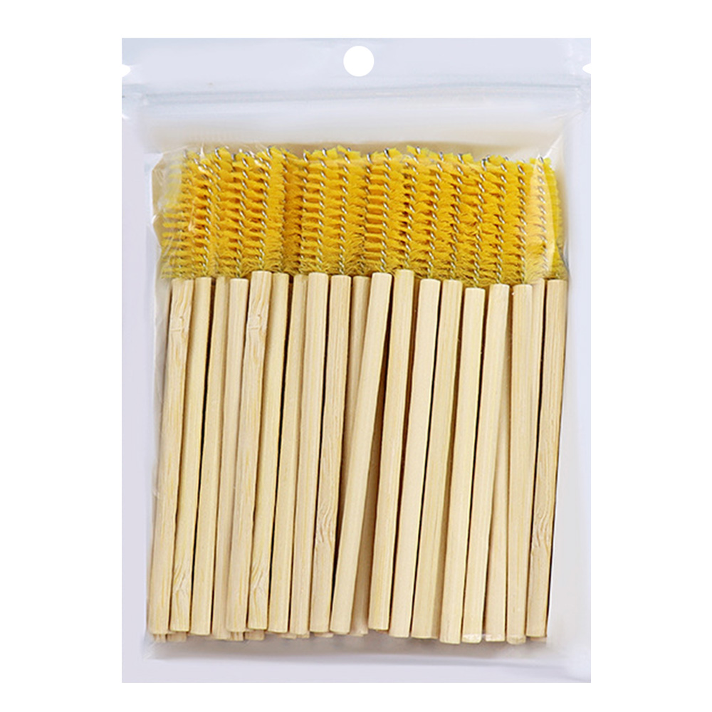 50Pcs Bamboo Handle Eyelash Br - Micro Brush Applicator review and price