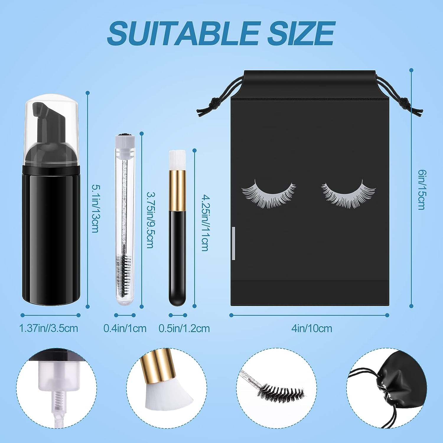 Eyelash Cleaning Set Lash Sham - Eyelash Extension Wash Kit review and price