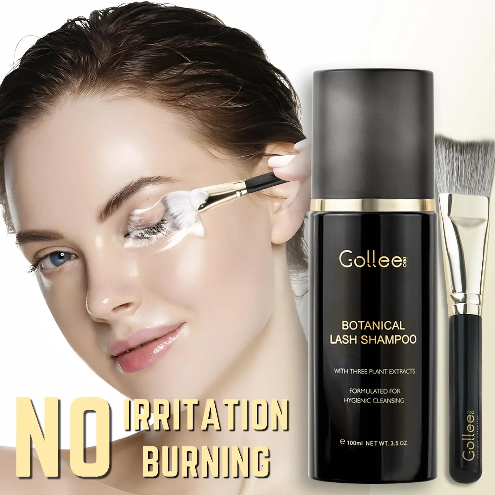 Gollee 100ml Cleaning Mousse B - Eyelash Extension Wash Kit review and price