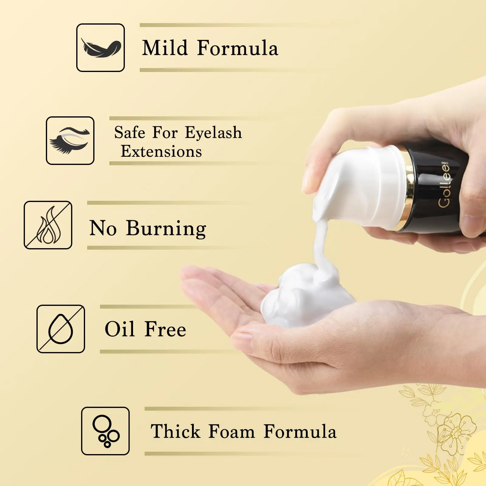 Gollee 100ml Cleaning Mousse B - Eyelash Extension Wash Kit review and price